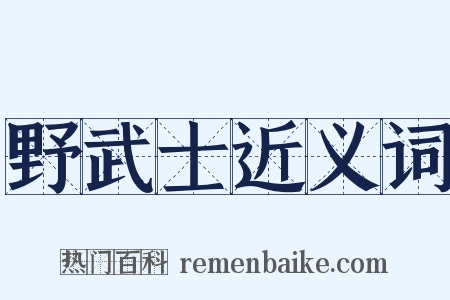 野武士近义词是什么意思的图片